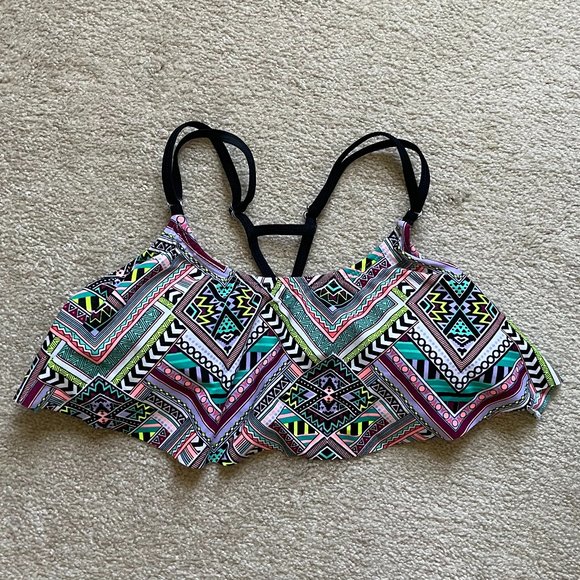 Arizona Jean Company Other - Abstract/colorful print bikini top swimsuit - M